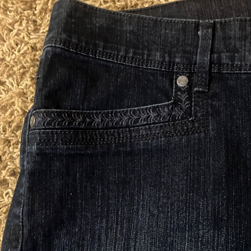 Dark Blue Denim Skimmer Capri Jeans 12 - Picture 7 of 9